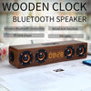 W8C Wooden Clock Subwoofer Bluetooth Speaker, Support TF Card & U Disk & 3.5mm AUX