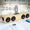 W8C Wooden Clock Subwoofer Bluetooth Speaker, Support TF Card & U Disk & 3.5mm AUX