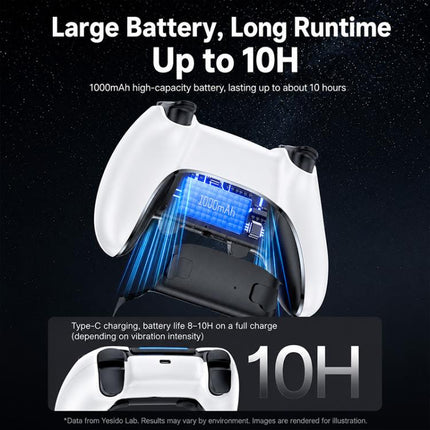 Yesido KB48 P5 Wireless Game Controller, For PS5 / PS4 / PC