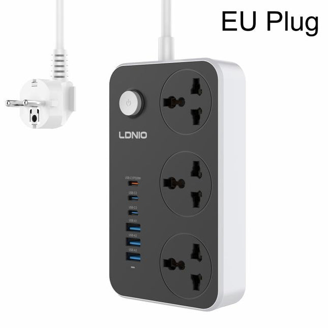 LDNIO SC3604C 2500W 6 x USB Ports 3 x AC Universal Power Socket, Cable Length: 2m, US Plug, EU Plug, UK Plug