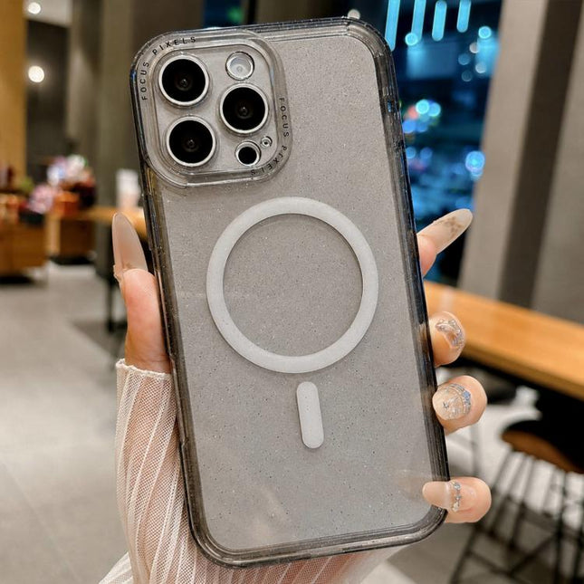 Glitter Letter Lens Frame Magnetic Phone Case, For iPhone 13 Pro Max, For iPhone 13 Pro, For iPhone 13