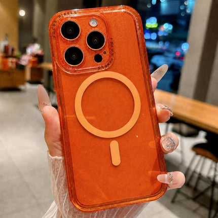 Glitter Letter Lens Frame Magnetic Phone Case, For iPhone 15, For iPhone 14, For iPhone 14 Pro, For iPhone 14 Pro Max