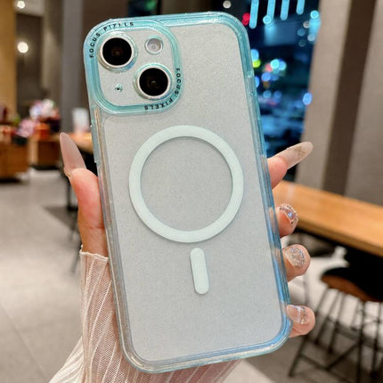 Glitter Letter Lens Frame Magnetic Phone Case, For iPhone 15, For iPhone 14, For iPhone 14 Pro, For iPhone 14 Pro Max
