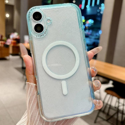 Glitter Letter Lens Frame Magnetic Phone Case, For iPhone 16 Pro, For iPhone 16, For iPhone 15 Pro Max, For iPhone 15 Pro