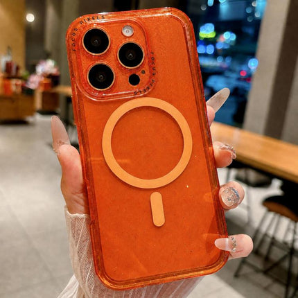Glitter Letter Lens Frame Magnetic Phone Case, For iPhone 16 Pro, For iPhone 16, For iPhone 15 Pro Max, For iPhone 15 Pro