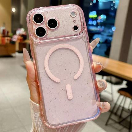 Glitter Letter Lens Frame Magnetic Phone Case, For iPhone 17 Pro Max, For iPhone 17 Pro, For iPhone 17, For iPhone 16 Pro Max