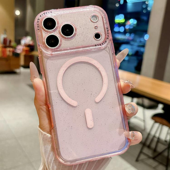 Glitter Letter Lens Frame Magnetic Phone Case, For iPhone 17 Pro Max, For iPhone 17 Pro, For iPhone 17, For iPhone 16 Pro Max