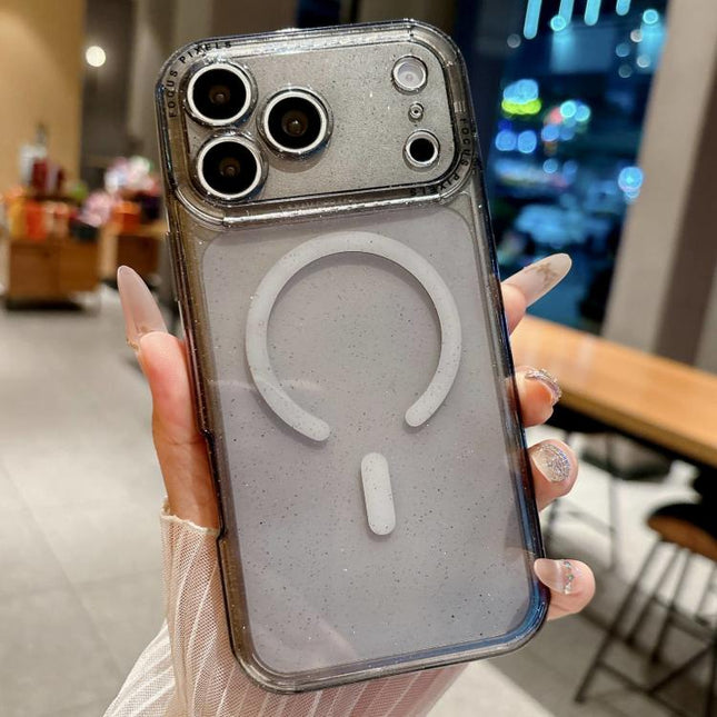 Glitter Letter Lens Frame Magnetic Phone Case, For iPhone 17 Pro Max, For iPhone 17 Pro, For iPhone 17, For iPhone 16 Pro Max
