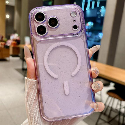Glitter Letter Lens Frame Magnetic Phone Case, For iPhone 17 Pro Max, For iPhone 17 Pro, For iPhone 17, For iPhone 16 Pro Max