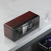 A10 Subwoofer Wooden Clock Bluetooth 5.0 Speaker, Support TF Card & U Disk Play & FM Radio