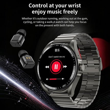 F36 1.46 inch HD Screen 2 in 1 Wireless Earphone Smart Watch, Support Dual-Device Connection