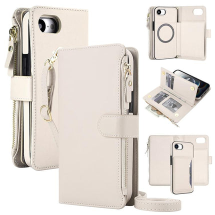KLT-033 Detachable 2 in 1 Zipper Wallet Magnetic Phone Case with Lanyard, For iPhone 18 Pro, For iPhone 18 Pro Max, For iPhone 17e / 16e
