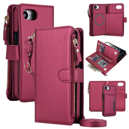 KLT-033 Detachable 2 in 1 Zipper Wallet Magnetic Phone Case with Lanyard, For iPhone 18 Pro, For iPhone 18 Pro Max, For iPhone 17e / 16e