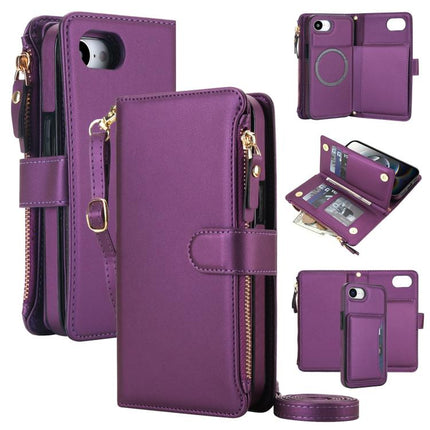 KLT-033 Detachable 2 in 1 Zipper Wallet Magnetic Phone Case with Lanyard, For iPhone 18 Pro, For iPhone 18 Pro Max, For iPhone 17e / 16e