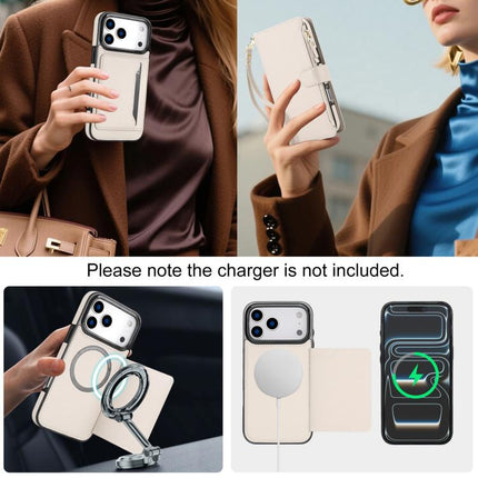KLT-033 Detachable 2 in 1 Zipper Wallet Magnetic Phone Case with Lanyard, For iPhone 17 Pro Max, For iPhone 17 Pro, For iPhone 17