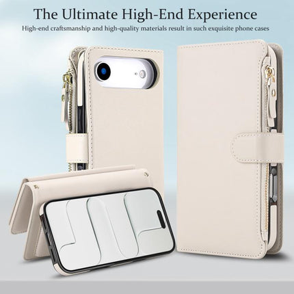 KLT-033 Detachable 2 in 1 Zipper Wallet Magnetic Phone Case with Lanyard, For iPhone Air, For iPhone 16 Pro Max, For iPhone 16 Pro