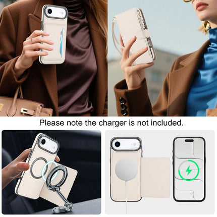 KLT-033 Detachable 2 in 1 Zipper Wallet Magnetic Phone Case with Lanyard, For iPhone Air, For iPhone 16 Pro Max, For iPhone 16 Pro