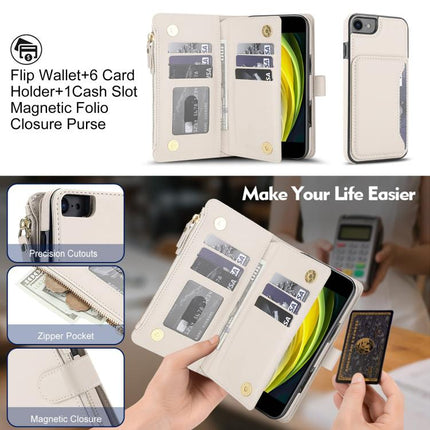 KLT-033 Detachable 2 in 1 Zipper Wallet Magnetic Phone Case with Lanyard, For iPhone SE 2022 / SE 2020 / 8 / 7, For iPhone 13 Pro Max, For iPhone 13 Pro