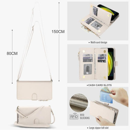 KLT-033 Detachable 2 in 1 Zipper Wallet Magnetic Phone Case with Lanyard, For iPhone SE 2022 / SE 2020 / 8 / 7, For iPhone 13 Pro Max, For iPhone 13 Pro