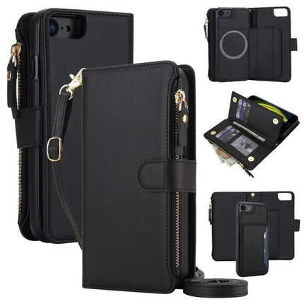 KLT-033 Detachable 2 in 1 Zipper Wallet Magnetic Phone Case with Lanyard, For iPhone SE 2022 / SE 2020 / 8 / 7, For iPhone 13 Pro Max, For iPhone 13 Pro