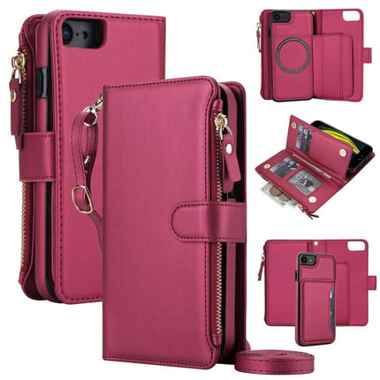 KLT-033 Detachable 2 in 1 Zipper Wallet Magnetic Phone Case with Lanyard, For iPhone SE 2022 / SE 2020 / 8 / 7, For iPhone 13 Pro Max, For iPhone 13 Pro
