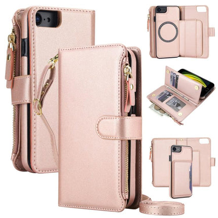 KLT-033 Detachable 2 in 1 Zipper Wallet Magnetic Phone Case with Lanyard, For iPhone SE 2022 / SE 2020 / 8 / 7, For iPhone 13 Pro Max, For iPhone 13 Pro