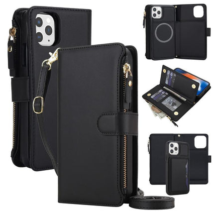 KLT-033 Detachable 2 in 1 Zipper Wallet Magnetic Phone Case with Lanyard, For iPhone SE 2022 / SE 2020 / 8 / 7, For iPhone 13 Pro Max, For iPhone 13 Pro