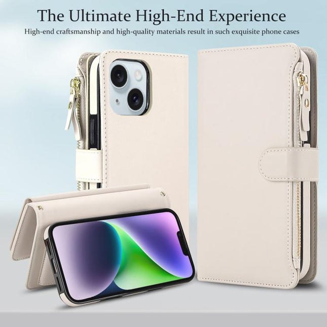 KLT-033 Detachable 2 in 1 Zipper Wallet Magnetic Phone Case with Lanyard, For iPhone 13 mini, For iPhone 12 / 12 Pro, For iPhone 12 Pro Max
