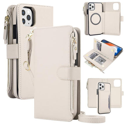 KLT-033 Detachable 2 in 1 Zipper Wallet Magnetic Phone Case with Lanyard, For iPhone 11 Pro, For iPhone X / XS, For iPhone XR