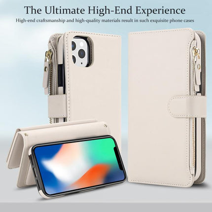 KLT-033 Detachable 2 in 1 Zipper Wallet Magnetic Phone Case with Lanyard, For iPhone 11 Pro, For iPhone X / XS, For iPhone XR