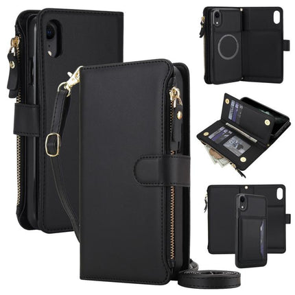 KLT-033 Detachable 2 in 1 Zipper Wallet Magnetic Phone Case with Lanyard, For iPhone 11 Pro, For iPhone X / XS, For iPhone XR