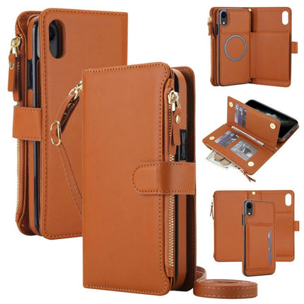 KLT-033 Detachable 2 in 1 Zipper Wallet Magnetic Phone Case with Lanyard, For iPhone 11 Pro, For iPhone X / XS, For iPhone XR