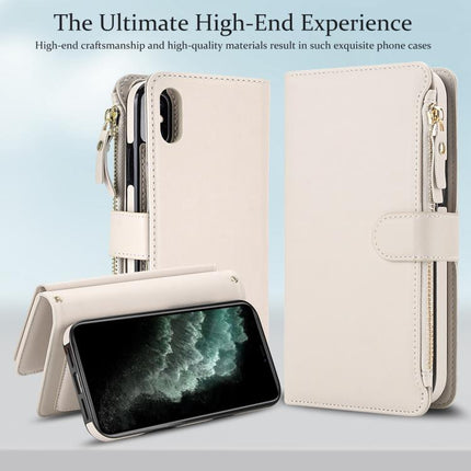 KLT-033 Detachable 2 in 1 Zipper Wallet Magnetic Phone Case with Lanyard, For iPhone XS Max, For iPhone 8 Plus / 7 Plus