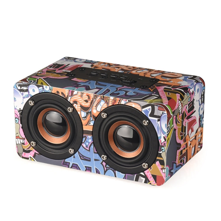 M5 Subwoofer Wooden Bluetooth 4.2 Speaker, Support TF Card & 3.5mm AUX & FM