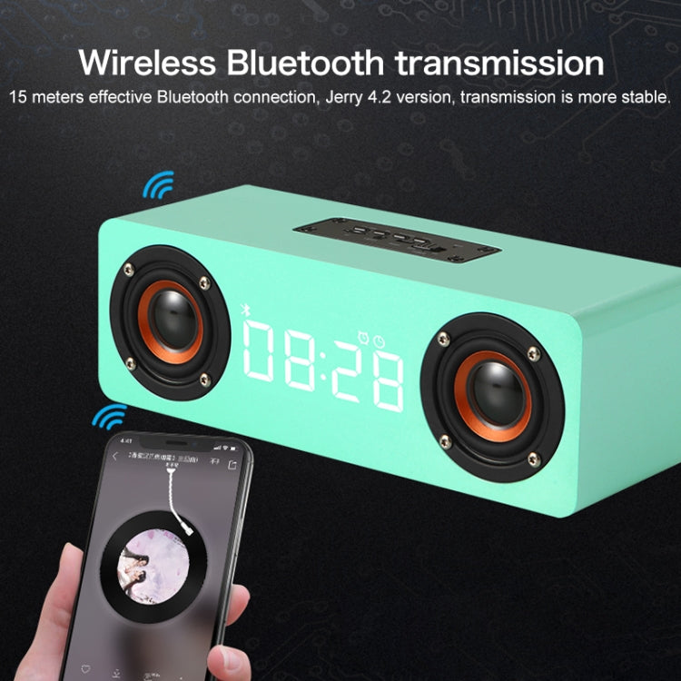 M5 Subwoofer Wooden Bluetooth 4.2 Speaker, Support TF Card & 3.5mm AUX & FM