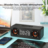 M5 Subwoofer Wooden Bluetooth 4.2 Speaker, Support TF Card & 3.5mm AUX & FM