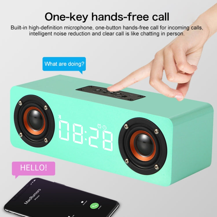 M5 Subwoofer Wooden Bluetooth 4.2 Speaker, Support TF Card & 3.5mm AUX & FM