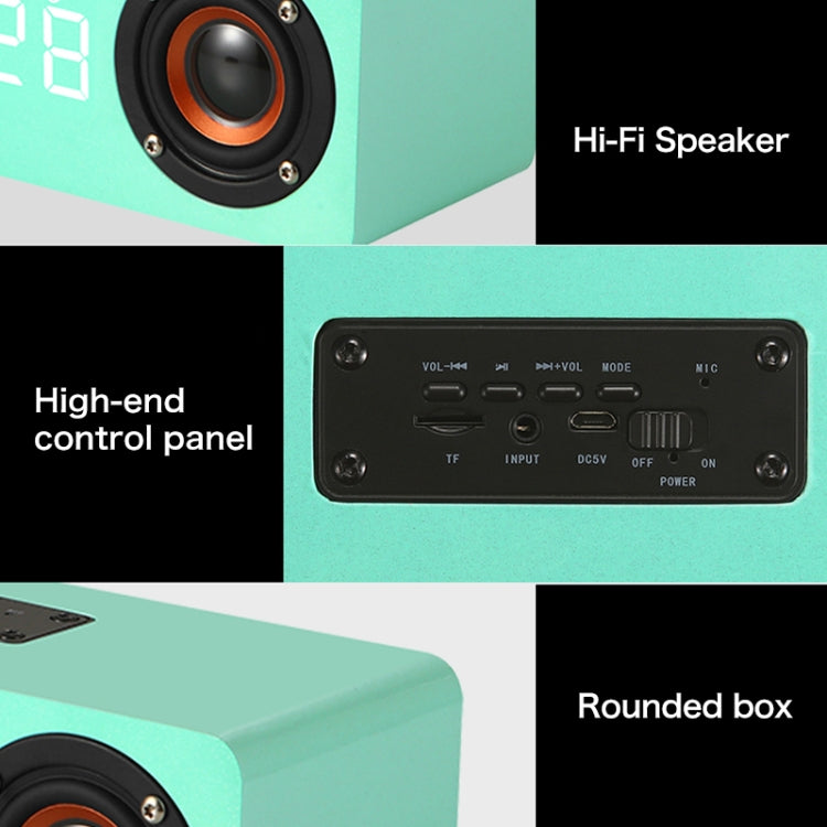 M5 Subwoofer Wooden Bluetooth 4.2 Speaker, Support TF Card & 3.5mm AUX & FM