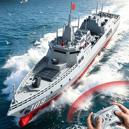 JJR/C S28 2.4GHz RC Destroyer Model Supports Water Spray