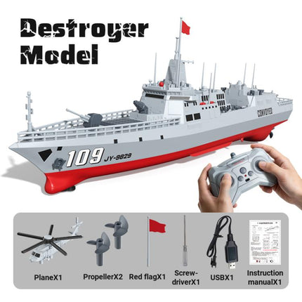 JJR/C S28 2.4GHz RC Destroyer Model Supports Water Spray