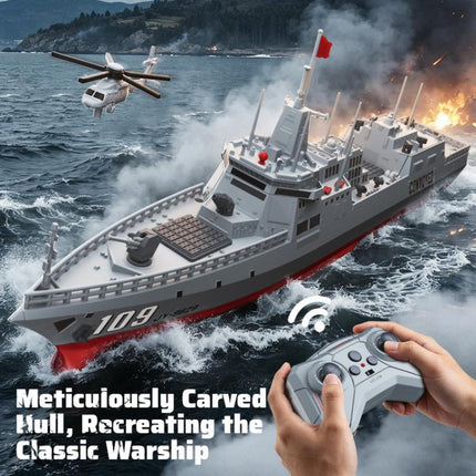 JJR/C S28 2.4GHz RC Destroyer Model Supports Water Spray