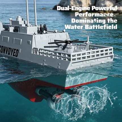 JJR/C S28 2.4GHz RC Destroyer Model Supports Water Spray