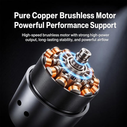 SUITU ST-8120 Handheld Brushless Motor Turbo-fan Dust Air Blower with Safety Hammer
