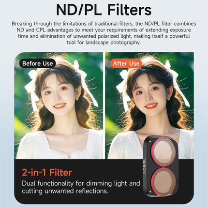 For DJI Osmo Pocket 4P Sunnylife Camera Lens Filter, MCUV, CPL, ND8, ND16, ND32, ND64, ND8/PL, ND16/PL, ND32/PL, ND64/PL, Black Mist 1/4, 3 in 1 Shadow Filter Set, 3 in 1 Mixed Filter Set, 4 in 1 ND/PL Set, 4 in 1 ND Set, 4 in 1 Mixed Filter Set       ...