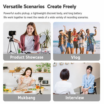 Q10 Magnetic Live Streaming Wireless Lavalier Noise Reduction Microphone, Type-C, 8 Pin, Type-C+8 Pin