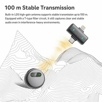Q10 Magnetic Live Streaming Wireless Lavalier Noise Reduction Microphone, Type-C, 8 Pin, Type-C+8 Pin