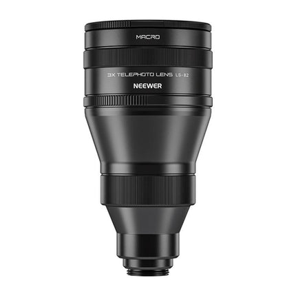 NEEWER 3X Phone Telephoto Lens, without Macro Lens, with Macro Lens, Universal Clip For 17mm Threaded Lens, LS-89 Upgraded Version
