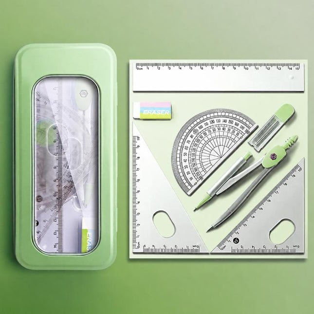 8PCS / Set Compass and Ruler Set For Students