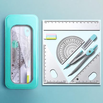 8PCS / Set Compass and Ruler Set For Students