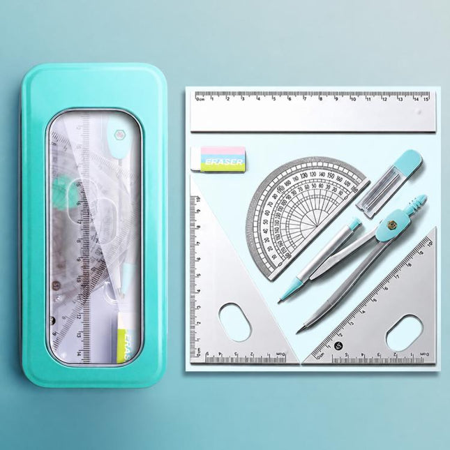 8PCS / Set Compass and Ruler Set For Students